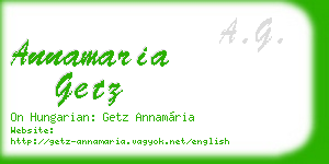 annamaria getz business card